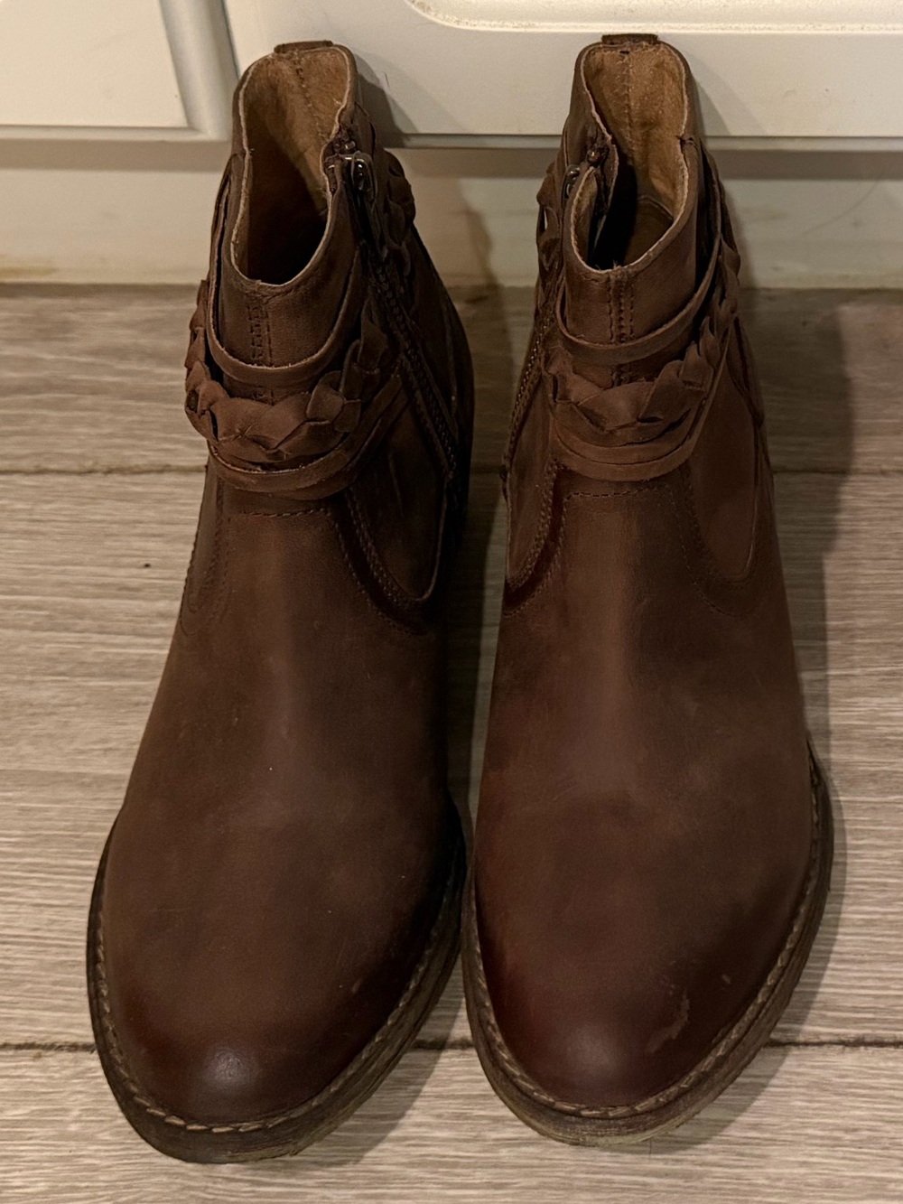 NWT Circle G by Corral Leather Boot w/Braided Strap Sz 7.5 *store display